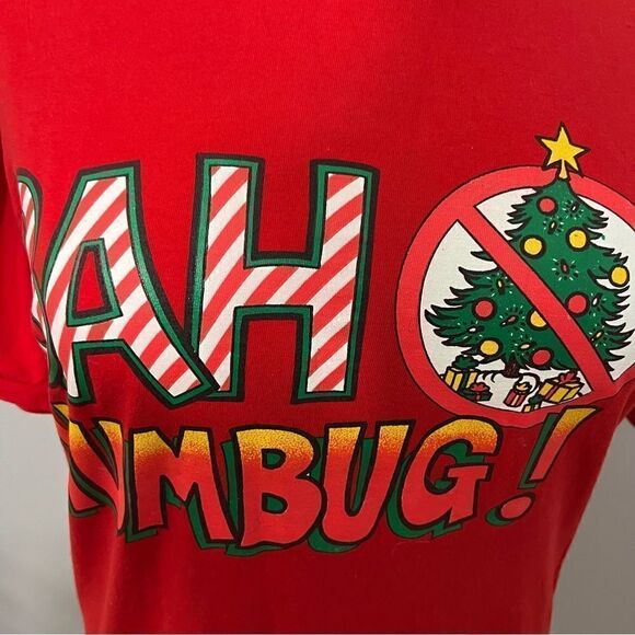 Vintage 80's  Unisex "BAH HUMBUG!" Ugly T-Shirt  - XL‎ - Picture 7 of 9